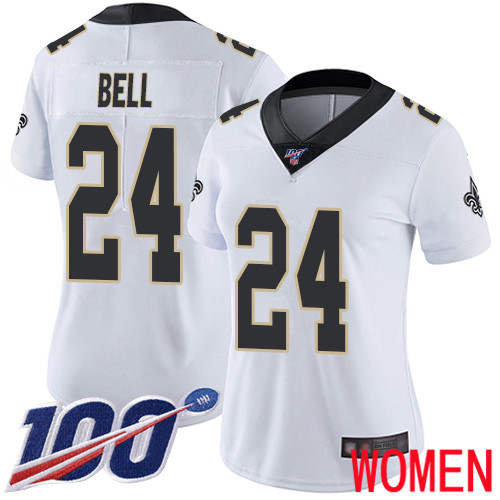 New Orleans Saints Limited White Women Vonn Bell Road Jersey NFL Football #24 100th Season Vapor Untouchable Jersey->women nfl jersey->Women Jersey